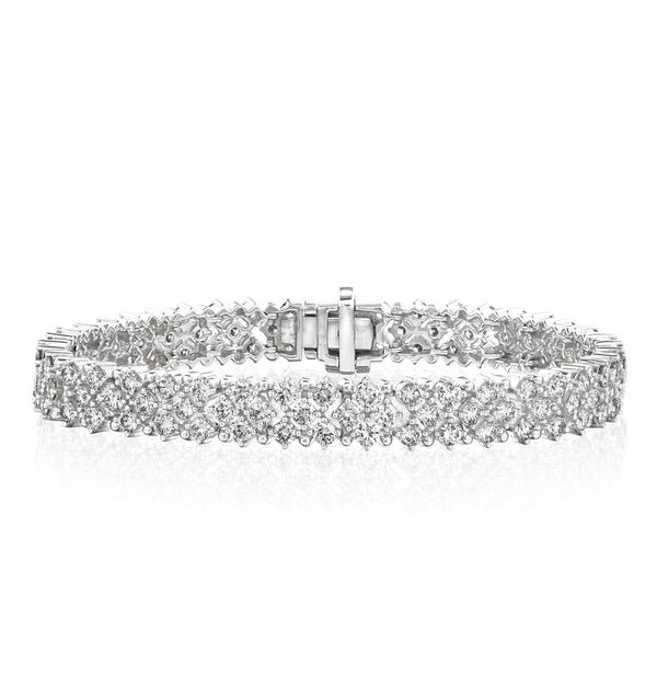 Evening Bracelet 8.11ct Lab Diamond 9K White Gold